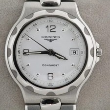 Longines Conquest White Dial Quartz Watch Official