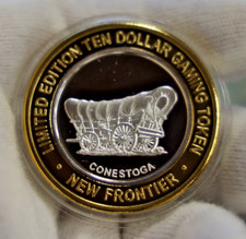New Frontier Las Vegas NV  Casino $10 Gaming Token .999 Fine Silver Strike..