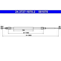 ATE 24.3727-1070.2 Seilzug, Feststellbremse