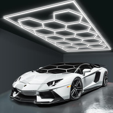 Hexagon Garage Lights Honeycomb LED Hex Light, 672W, 80640LM, 6500K Super Bright