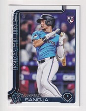 2025 Topps Series 2 #653 JAVIER SANOJA RC Rookie Miami Marlins QTY AVAILABLE
