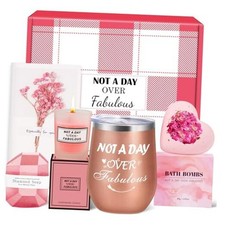 Valentines Day Gifts for Her, Relaxing Spa Gift Basket Set with Tumbler,