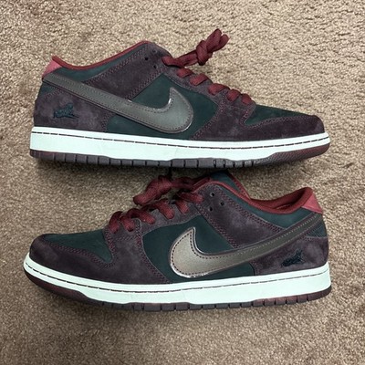 Size 11 - RIOT Skateshop x Nike Dunk Pro SB QS Low Mahogany Dark Beetroot