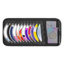 Trinkrittey Black Car Cd Case Holder Dvd Vehicle Visor Storage Orangizer Larg...