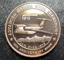 1978 BOEING YC-14 BRONZE MEDAL 14TH ANNIVERSARY EMPLOYEES COIN CLUB