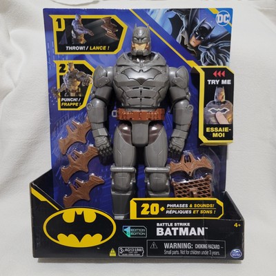 DC Batman Battle Strike Figure 12'' with 20 Plus Sounds and Actions - Spin Master