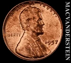 1957 Lincoln Wheat Cent - Choice Gem Brilliant Uncirculated  No Reserve #L5037