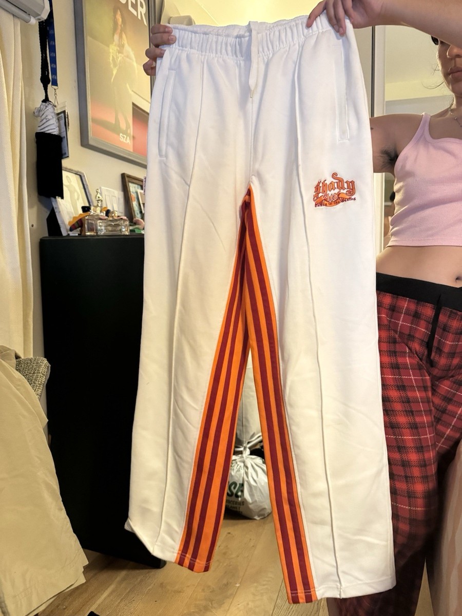 SHADY LTD Striped Sweatpants - Men's Medium - Red, White, Orange