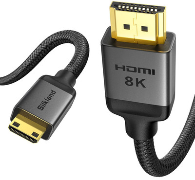 Silkland 8K Mini-Hdmi Auf HDMI Kabel 2.1 1M 8K@60Hz 4K@120Hz 48Gbps High Speed  
