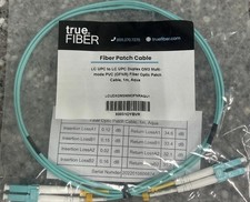 1m LC-LC Duplex 50/125 Multimode 10 Gb Fiber Patch Cable Aqua OM3 - 92893