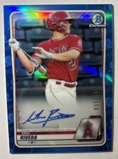 2020 Bowman Chrome Prospect Auto True Blue Refractors Erik Rivera /150