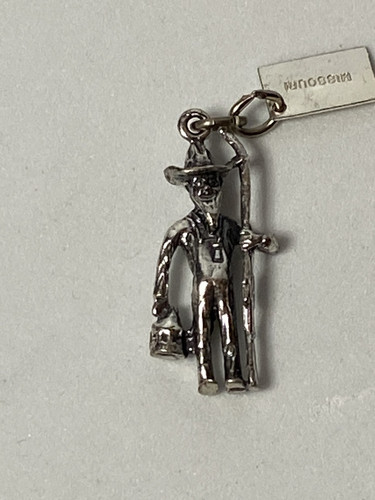 Hillbilly Bootlegger Berg Landmann Bauer Sterlingsilber 3D Charm Anhänger - Bild 1 von 7