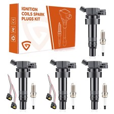 Coil Pack UF652  Iridium Spark Plugs for Hyundai Kia 1.6L 2.0L Engines, 4 Set