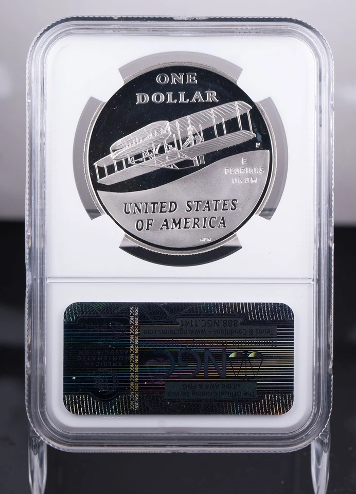 Certified 2003-P Silver $1 NGC PF69 Ultra Cameo Wright Brother's First Flight  - Image 3 of 4