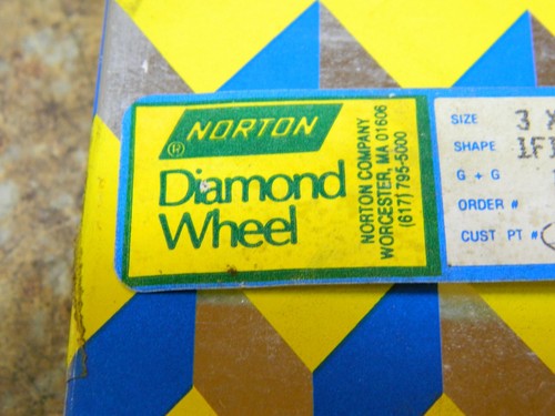NORTON DIAMOND GRINDING WHEEL 3" X 3/16" X 1/2" ASD400-R75856-1/8 - 第 3/7 張圖片