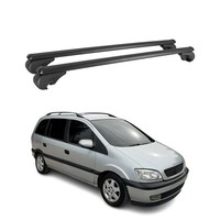 DachträGer FüR Opel Zafira 1999-2005 GepäCkträGer GrundträGer Alu Schwarz 2X