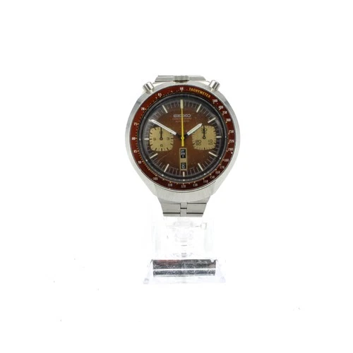 Vintage Seiko Bullhead 6138-0040 45mm Brown Size 6.5 Mens Wristwatch #WB4088-4