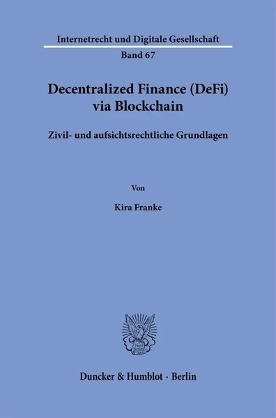Decentralized Finance (Defi) Via Blockchain | Kira Franke | Deutsch | Buch-image