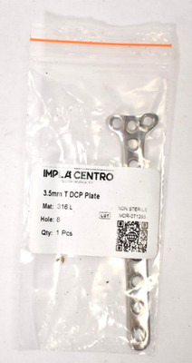 Impla Centro 3.5mm T DCP Plate Stainless Steel Replacement 8 Hole MDR-071293