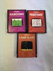 3 Classic Atari Games Kaboom Laser Blast Freeway Atari 2600