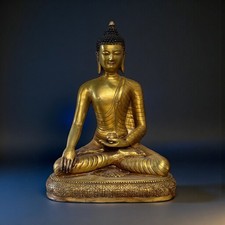 Bouddha Siddhartha Gautama statue bronze Tibet Chine 33cm 3,5kg