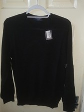 Charles Tyrwhitt Dark Charcoal Pure Merino Crew Neck Jumper Size Small