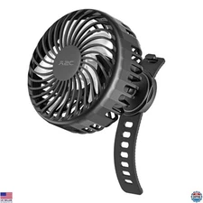 A2C Portable Rechargeable Fan for Peloton & Bikes - 4000mAh, 3 Speeds, 360°