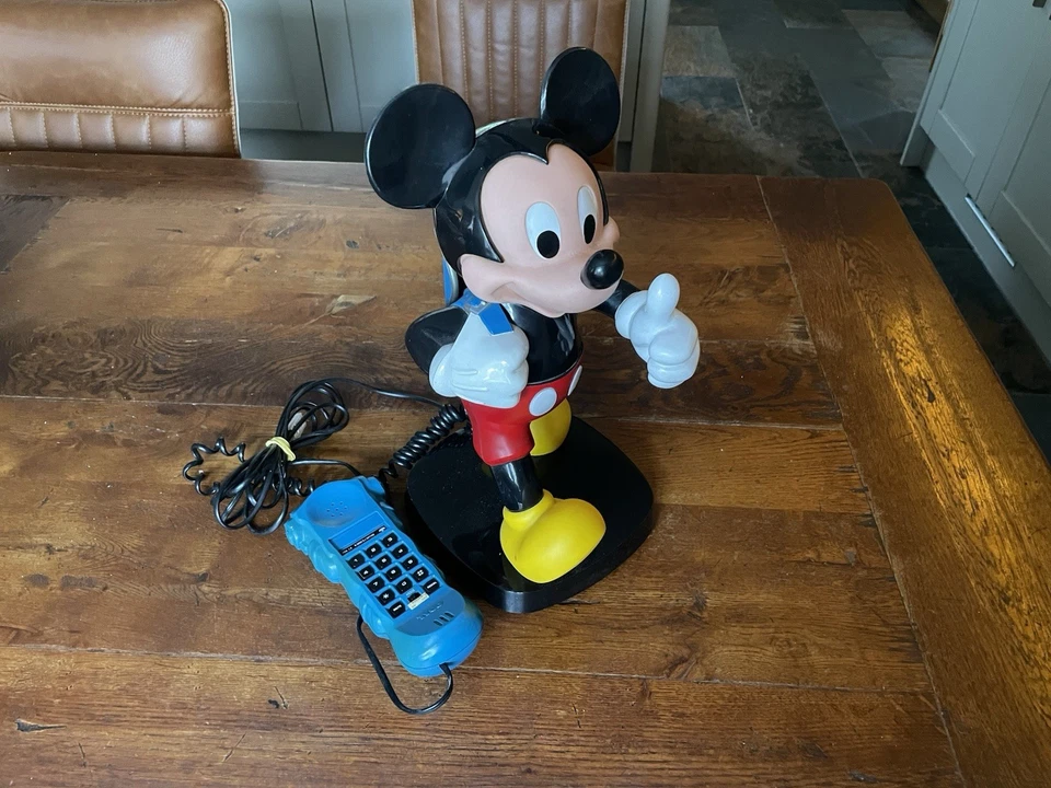 Vintage Disney 1986 Tyco Mickey Mouse Backpack Push Button Landline Telephone - Image 3 of 4