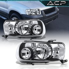 Chrome Clear Corner Reflector Headlight Assembly Lamp For 2005-2007 Ford Escape Chrome Clear Corner Reflector Headlight Assembly Lamp For 2005-2007 Ford Escape