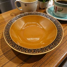 Set Of 2 Daisy Ironstone Made In Japan Nesting Bowls Caramel And Choclate Color