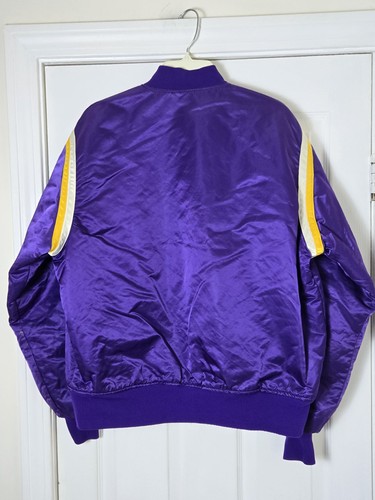 Vintage 80's NBA LA Lakers Purple Satin Starter Jacket Men's Large - Bild 3 von 3