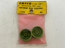ERVCO Pair Wheels Green for 1/24 scale slot cars NIB
