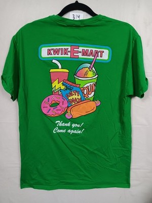 THE SIMPSONS Bart Simpson KWIK-E-MART T-Shirt MENS M GREEN