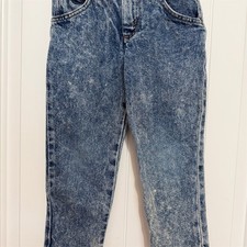 Vintage Little Levi  s Toddler Girl size 4 Acid Wash Blue Jean Denim 100 Cotton