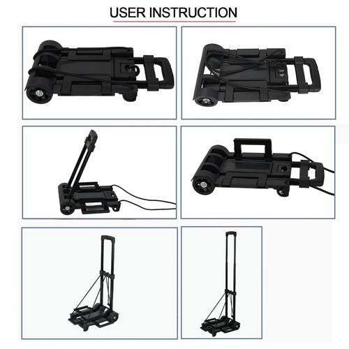 Carretilla plegable plegable, carro de transporte de 25 kg, carretilla de transporte plegable ligera - Imagen 10 de 16