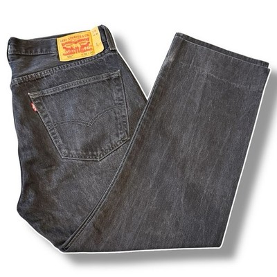 Levi's 501 Capri Cropped Jeans Herren 36 W schwarz gerades Bein