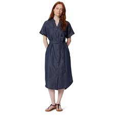 Amazon Essentials Women Short Sleeve Dress with Belt - AEWM36980M26-DK/MN-XL