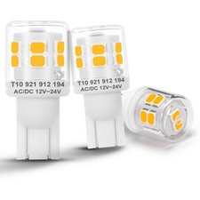 921 194 LED Light Bulbs 2W 2700K Warm White 300lm 12V-24V AC/DC T5 T10 Wedge ...