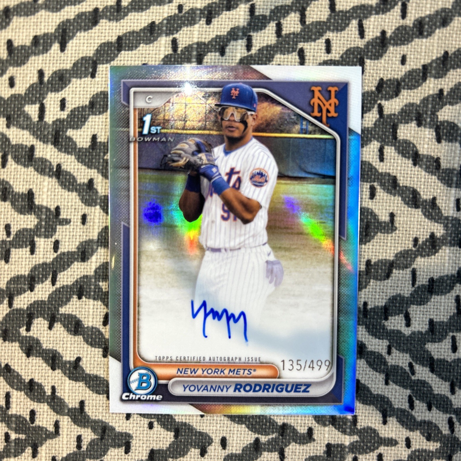 Yovanny Rodriguez #/499 AUTO 1ST Refractor 2024 Bowman Chrome CPA-YR NY Mets