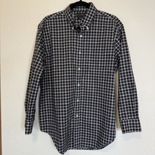 Lauren Ralph Lauren Men  s 16.5 32/33 Classic Fit Non Iron Plaid Buttondown Shirt