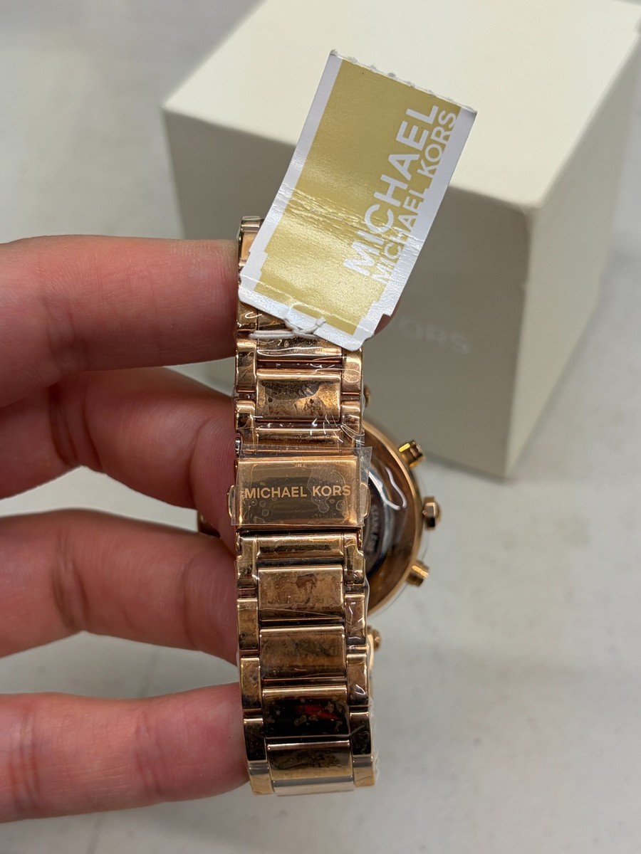 Michael Kors 5491 Women\'s Gold Crystal-Accent Bracelet Watch Amazon.com: Michael Kors MK5491 - Parker Chronograph Rose  main image 2