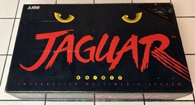 ATARI - JAGUAR CONSOLE In Box COMPLETE w/2 Controllers GAME Manual TESTED 64-Bit
