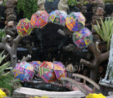 Wholesale Lot Of 10 Pc Bohemian Parasols Indian Hippie Umbrellas Decor