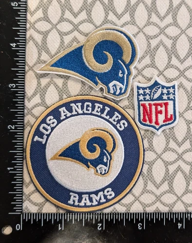 LA LOS ANGELES RAMS (GOLD) 3 SET FOOTBALL IRON ON  EMBROIDERED PATCH