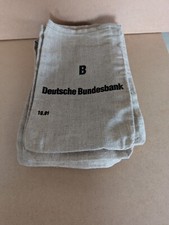 Geldsack Deutsche Bundesbank  Beutel Leinensack Original Größe B - 2 Stück