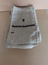 Geldsack Deutsche Bundesbank  Beutel Leinensack Original Größe B - 1 Stück