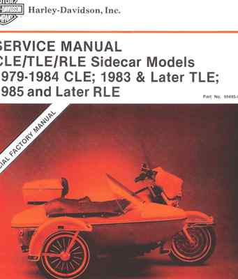 1979 1984 Harley Davidson CLE Sidecar 1983 1989 TLE Sidecar