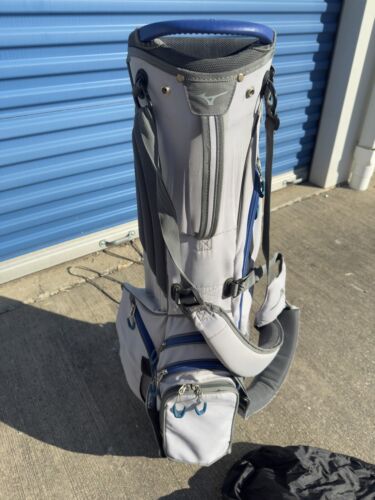 Mizuno BR-D3 Borsa da Golf con Supporto Blu/Bianco 4 Vie Dividi Doppia Cinghia - Foto 3 di 10