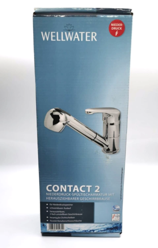 Wellwater Contact 2 Spültischarmatur, Messing, glänzend, M 8 x ⅜" G633 - Bild 1 von 2