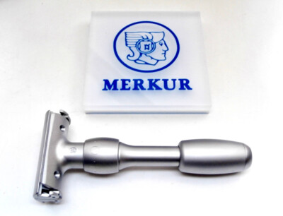 MERKUR VISION Solingen Rasierer RASIERHOBEL Chrom matt Adjustable Safety Razor !